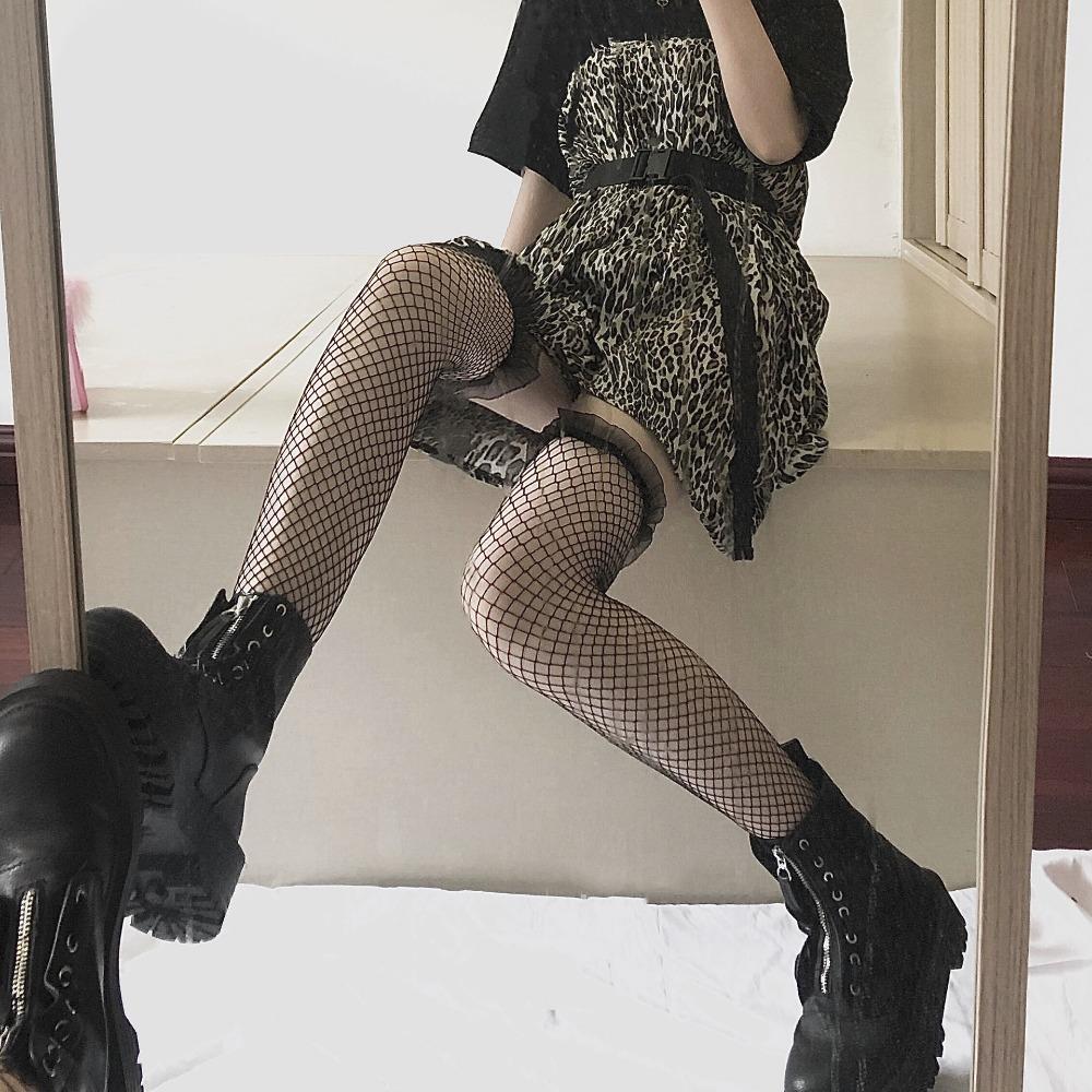 Summer Thin Black Stockings Lace Lolita Japanese Sweet Jk College Style Babes Fishnet Knee Socks Children