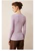Women's Cross V-Neck Striped Wool Knit Pullover, Slim-Fit Base Layer for Autumn/Winter