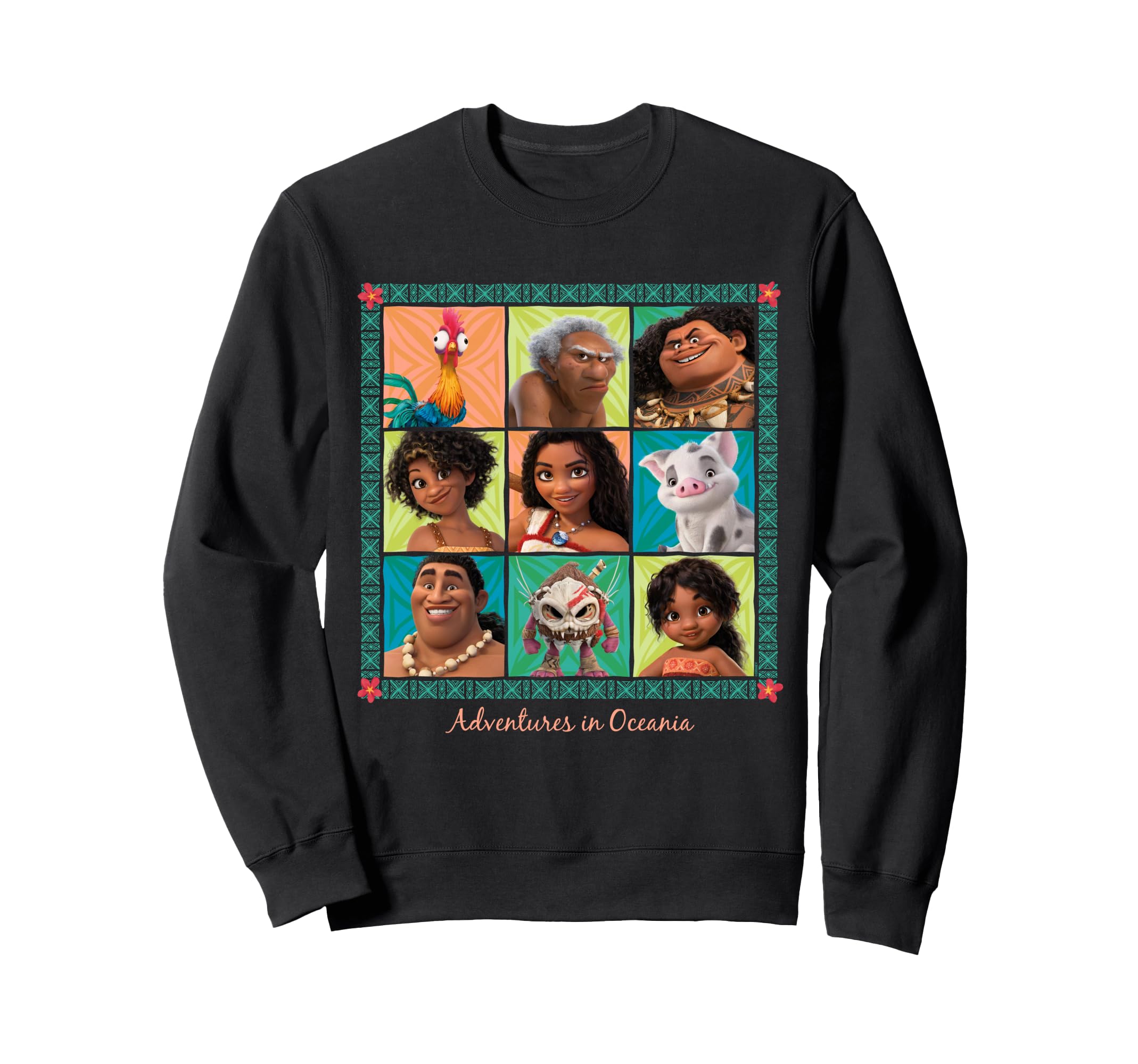 

Disney Moana 2 Hero Character Grid Adventures in Oceania Sweatshirt