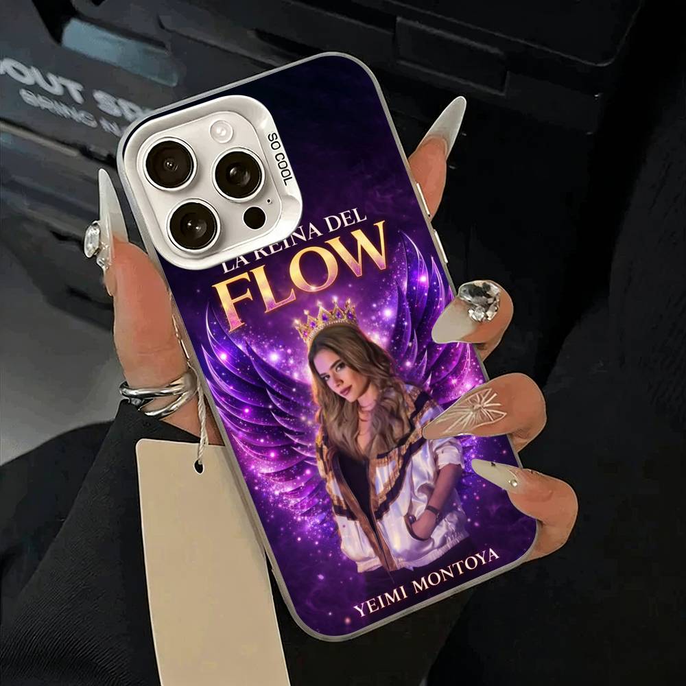 Q-Queen of Flow -La Reina D-Del Flow Phone Case For iPhone 17,16,15,14,13,12,11 Plus,Pro Max,XS,white silver phone case