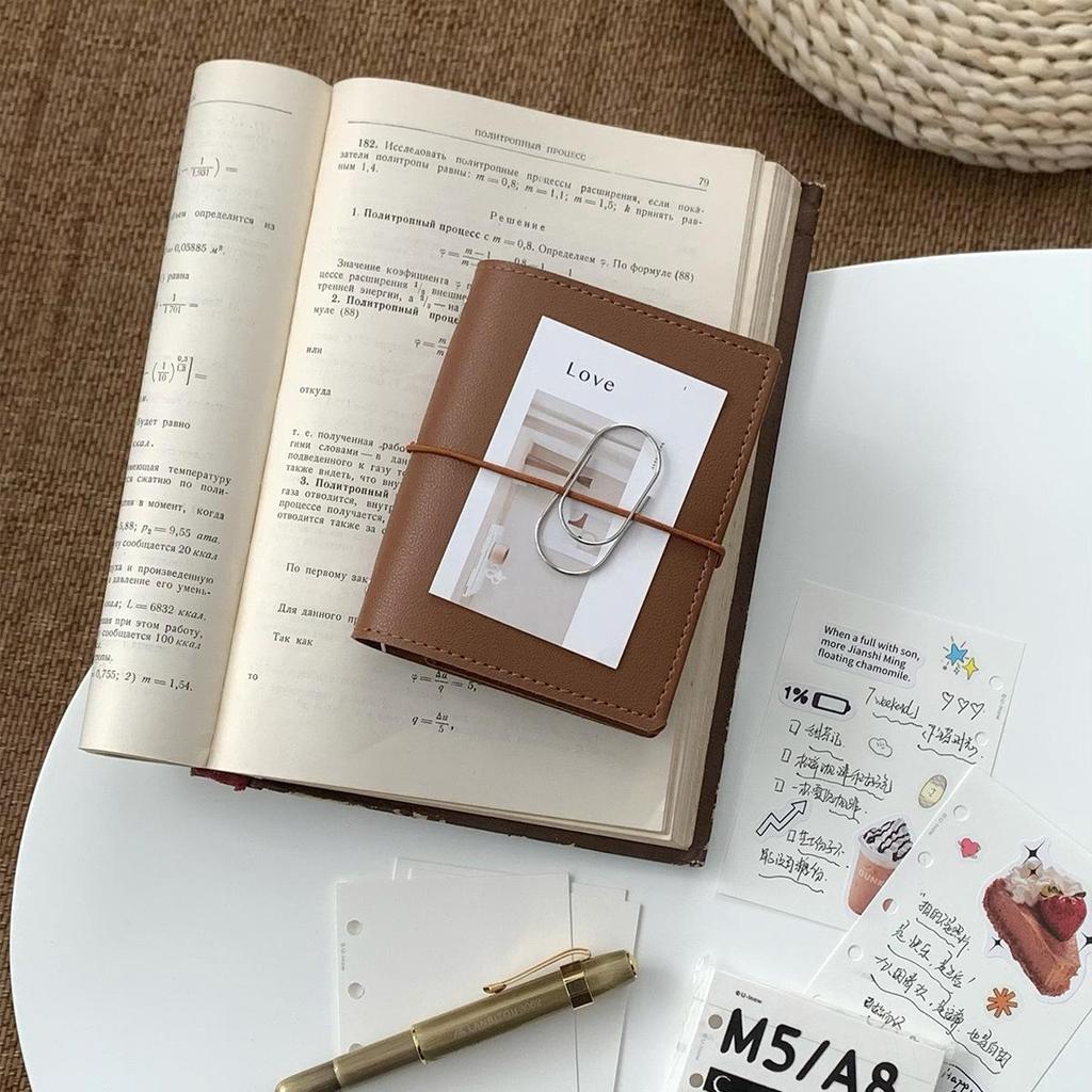 M5 Metal Ring Binder: Simple Style Journal with Loose-Leaf & Sticky Notes for Students