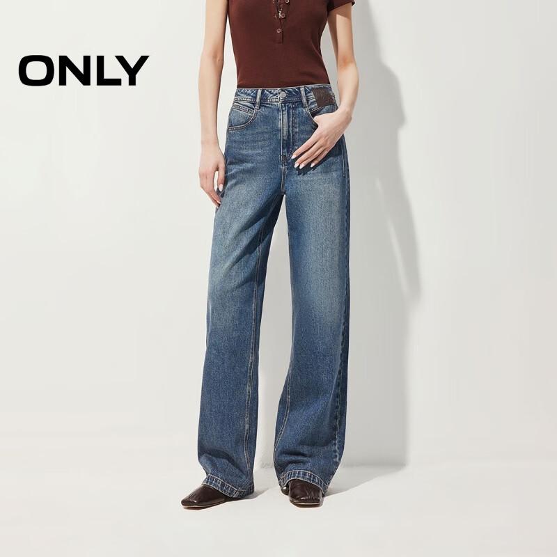 

ONLY Women s Retro Washed High-Waist Loose Straight Jeans L Standard