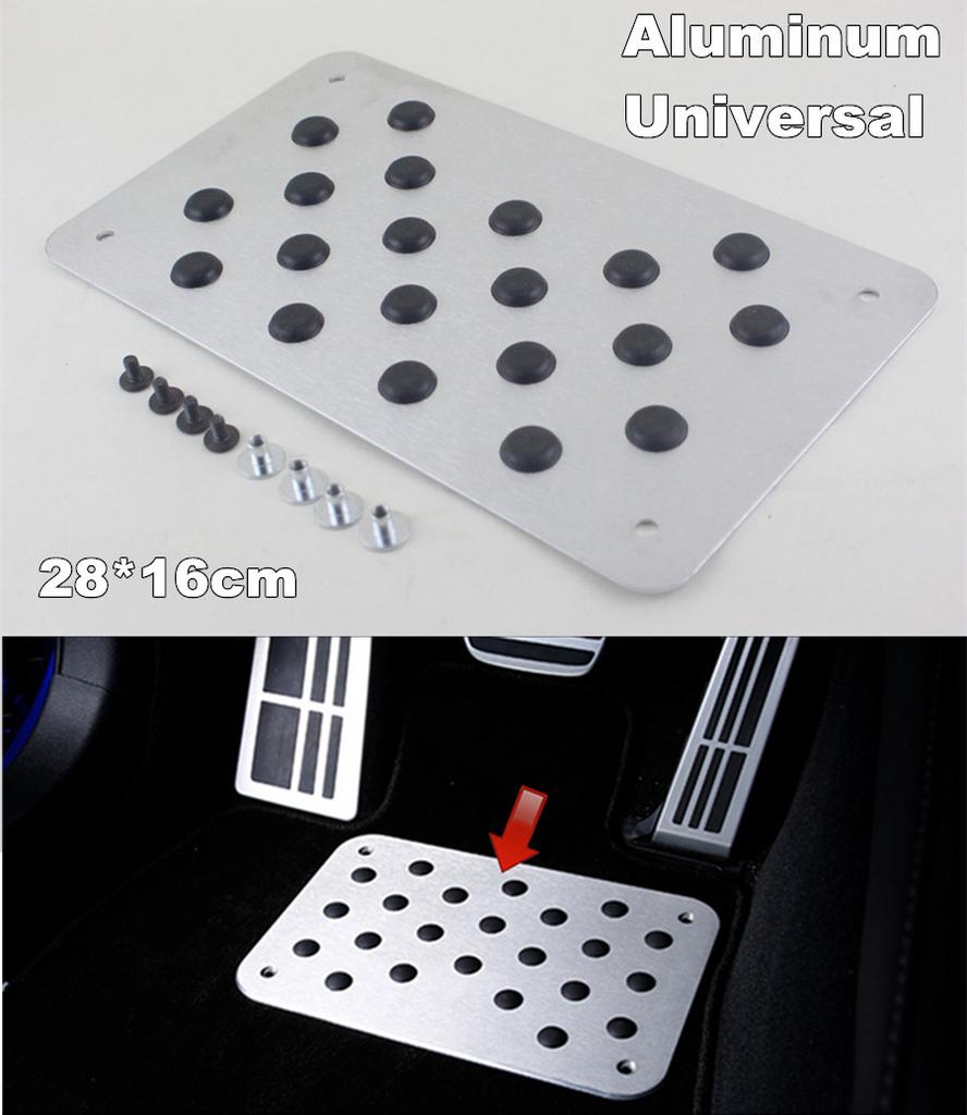 Universell Bil Aluminium Gummi Häl Pedal Matta