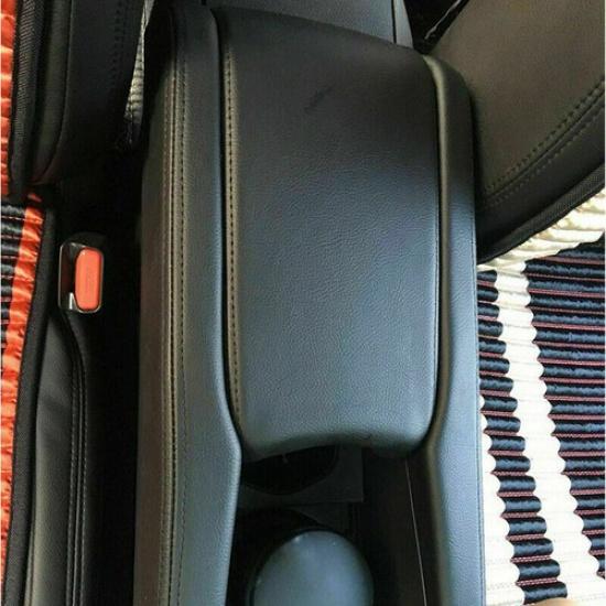 Microfiber Leather Black Car Interior Armrest Cover Replace Kit For Civic 2018