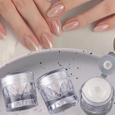 0.5G Plating Nail Powder Clear Ultra Bright Electroplating Effect Yellow Pink Rubbing On Powder Moonlight Metallic