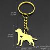 Süßer Hund Welpe Herz Labrador Schlüsselanhänger Damen Herren Edelstahl Gold Silber Farbe Tier Haustierliebhaber Familie Schlüsselhalter Schmuck
