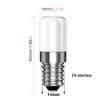 Screw Base LED Bulb for Refrigerator & Range Hood, 2W, Milk White, Compatible with E12/E14, 220V/110V