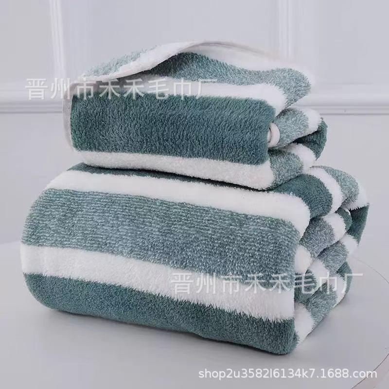 

1pc Thicken Absorbent Bath Towel Soft Face Towel For Home 35 * 75Cm towel зелений