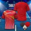 New Men Women Table Tennis Badminton Training Clothing Sportswear T-shirt Quick Dry Gym Tops O-Neck Short Sleeve Club Uniform