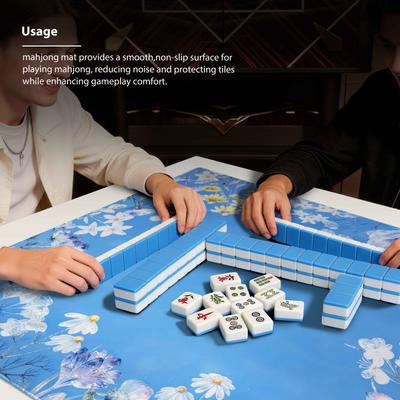 Anti-slip Heated Stock Large Rubber Mahjong Mat Waterproof Rectangular Poker Texas Hold Em Gaming Mouse Pad 33.5X33.5 Inch