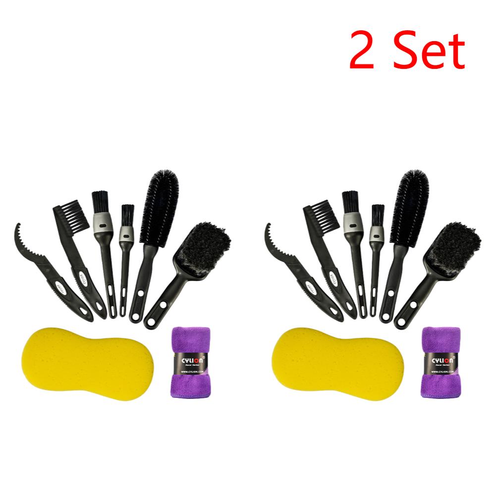 1-2 Set Ride Cleaning Kit 8 Pieces BICYCLE Bike Cleaning Tools Set Plastic PET for Mountain Road City BMX Folding Bike Motorbike