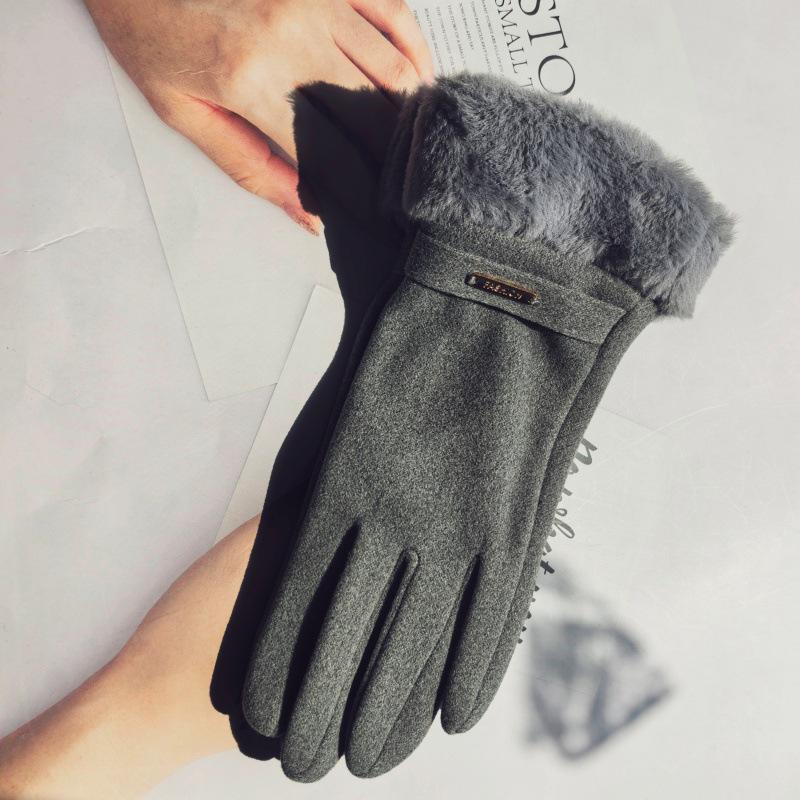 Women's Suede Touchscreen Gloves: Warm, Exclusive for Outdoor Cycling & Driving