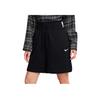 Logo Print High-Waisted Drawstring Loose-Fit Shorts Women Bottoms Black DQ5717-010
