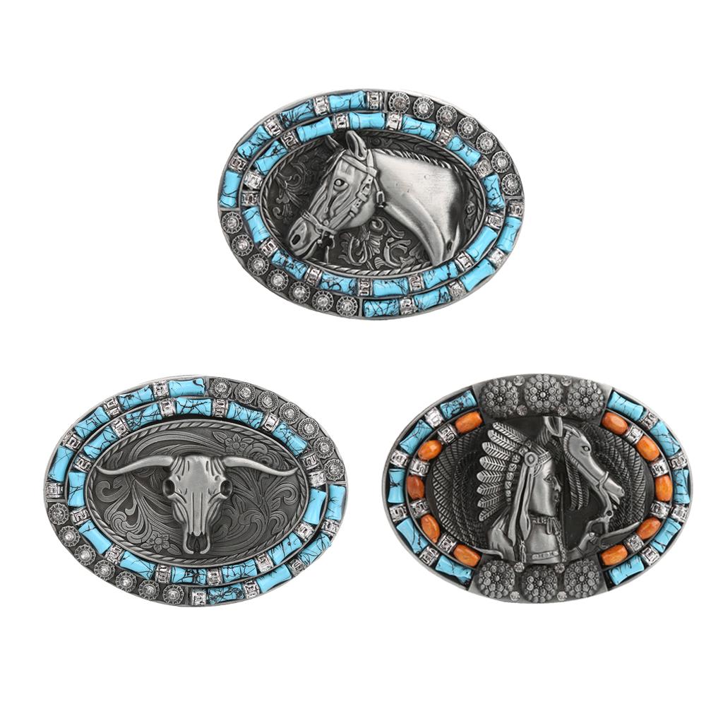 Western Rodeo Belt Buckle Mens Womens Bohemian Style Accessory 1 uygun ...