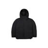 Letter Solid Color Hooded Thickened Down Jacket Men's Black FS2DJE4202M-BLK