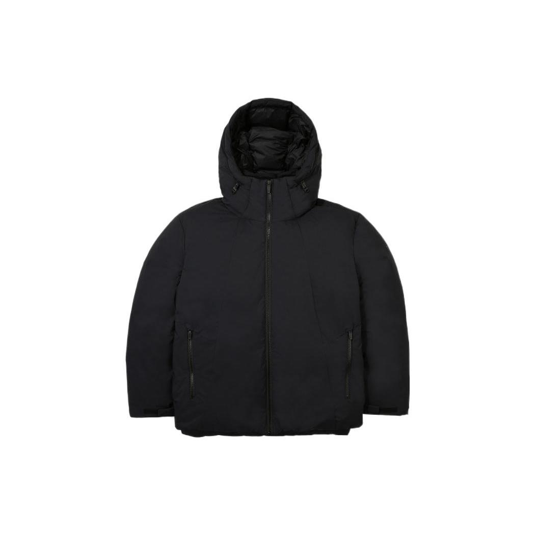 FILA Letter Solid Color Hooded Thickened Down Jacket Men s Black FS2DJE4202M-BLK 105