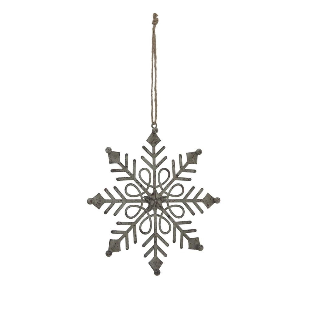 Hill Interiors Metal Snowflake Christmas Hanging Decoration