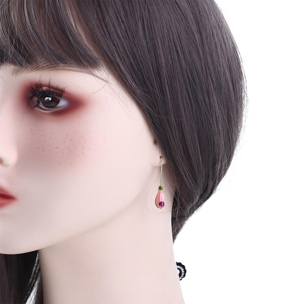 Dangle Wedding Ear Jewelry Tulip Earrings Women's Earrings Long Hook Earrings Korean Style Earrings