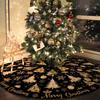 Christmas Tree Skirt Golden Christmas Tree Snowflake Pattern Holiday Tree Cover Versatile Indoor Outdoor Decoration