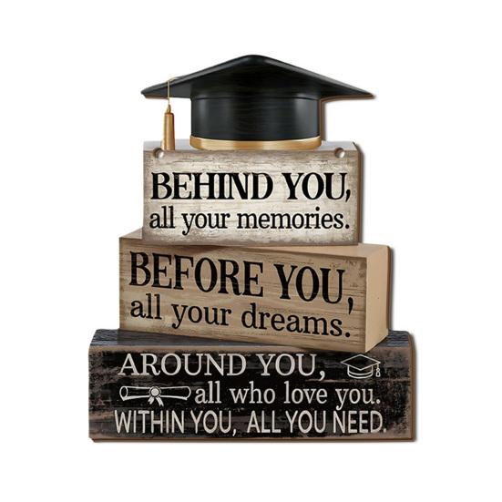 2026 Graduation Door Sign, Congrats Grad Decorative Porch Welcome Sign, Wooden Wall Hanging Plaque for Photo Booth Prop, Graduation Party Supplies