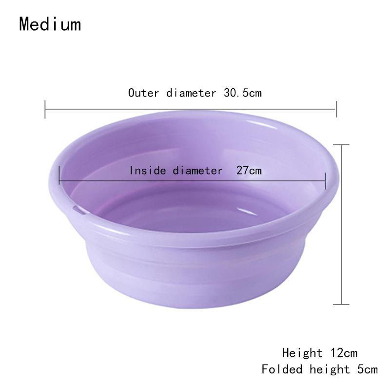 Household Foldable Plastic Basin Portable Student Dormitory Travel Laundry Thickened Wash Basin Bathroom Accessories Household
