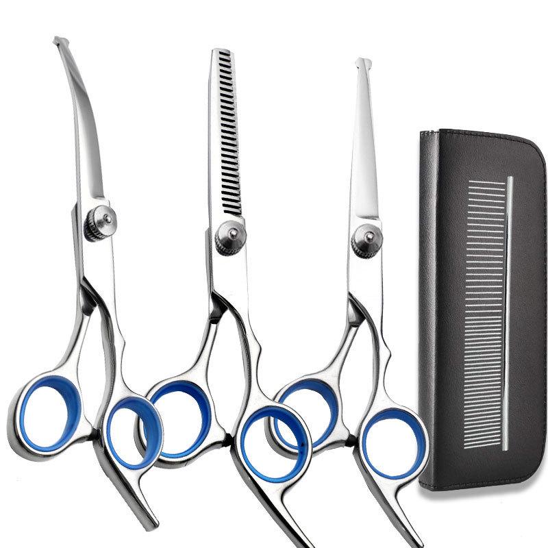 Teddy Dog 6-Inch Stainless Steel Grooming Scissors Set