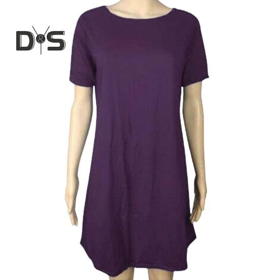 Letní mini šaty s krátkým rukávem, áčkového střihu, s kulatým výstřihem, jednobarevné, délka nad koleno, jednoduchý styl, krátké šaty na rande, plážovou párty