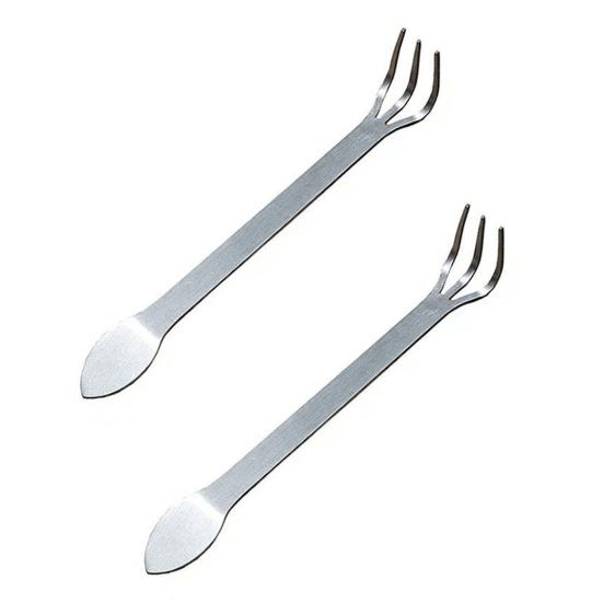 

2 шт. Грабли для корней бонсай 3-зубые из нержавеющей стали ручные грабли домашнее садоводство мини-грабли для рыхления почвы горшечные растения 2pcs