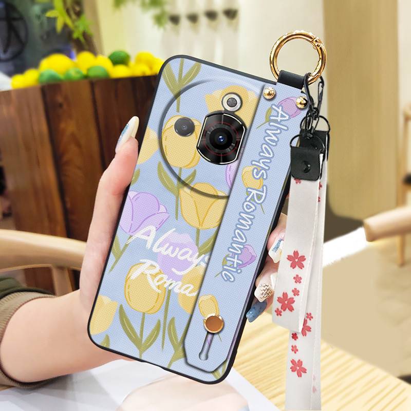 Fashion Design Waterproof Phone Case For ZTE Nubia Focus Pro 5G Dirt-resistant Kickstand Lanyard Anti-dust Protective