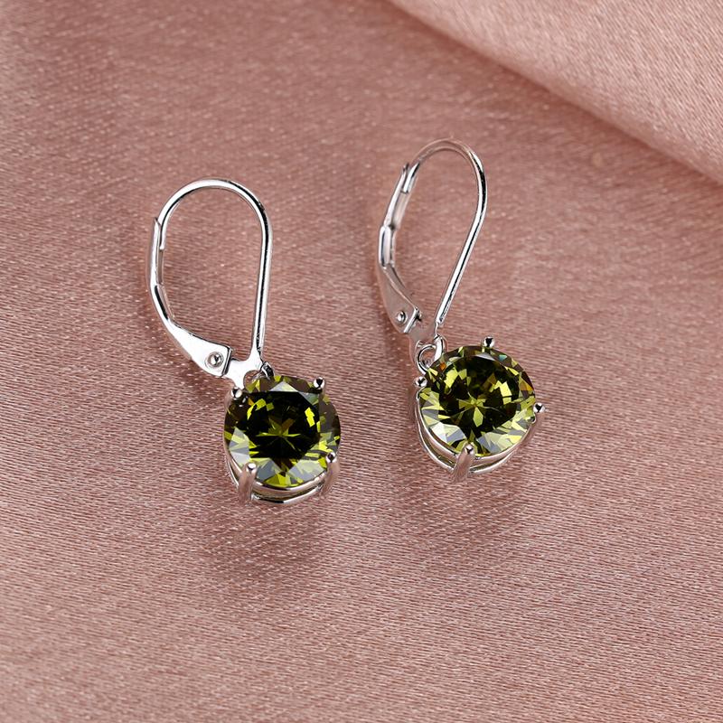 Αυθεντικά Ασημένια Σκουλαρίκια Κρεμαστά με Κυκωνικό Ζιργκόν CZ για Γυναίκες και Κορίτσια Μόδα Κοσμήματα