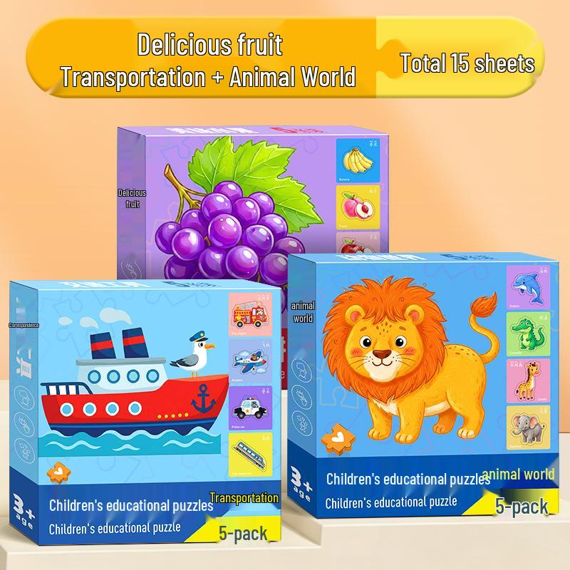 In Stock: Early Education Cognitive Puzzle Cards for Toddlers