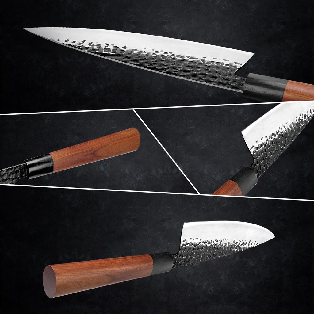 8 Inch Kitchen Knife Hand Forged Stainless Steel Chef Knives Gyutou Butcher Knife Meat Cleaver Chopping Cooking Tools