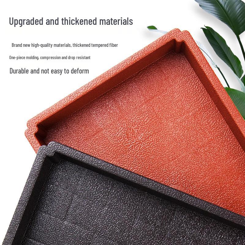 Rectangular Frosted Resin Plant Pot Tray (Set of 3)