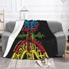 Bandiera Amazigh con Simbolo YAZ Popolo Tamazight Coperta Pile Flanella Tappeto Kabyle Marocchino Coperte da Divano Trapunta per Divano