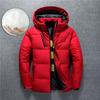 Outdooor jaqueta masculina para baixo pato branco para baixo grosso quente com capuz casaco casual destacável chapéu cor sólida outerwear