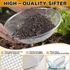 Round Metal Soil Sieve Mesh Basket Gardening Sand Sieve  Planting Pot Cultivation