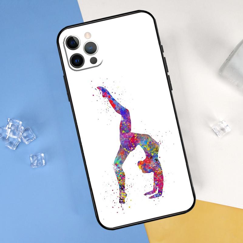 Love Gymnastics Phone Case For iPhone 16 15 11 12 13 14 Pro Max Mini X XS Max XR Plus SE2 Full Protection Cover