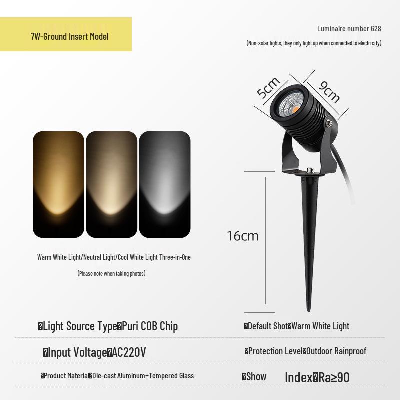Waterproof LED Landscape Spotlights for Outdoor Trees and Garden Decoration with Ground Spike