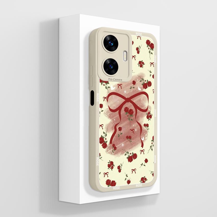 Beautiful Love Heart Phone Covers For Realme C55 C35 C25 C20 C15 C11 C21Y C25Y Soft Liquid Silicone Bumper Anti Drop Protection Case For Realme Casing