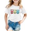 Girls Printed T Shirt Casual Comfort Tee for Kids Youth Soft Breathable Top Toddler Childrens Graphic Shirt