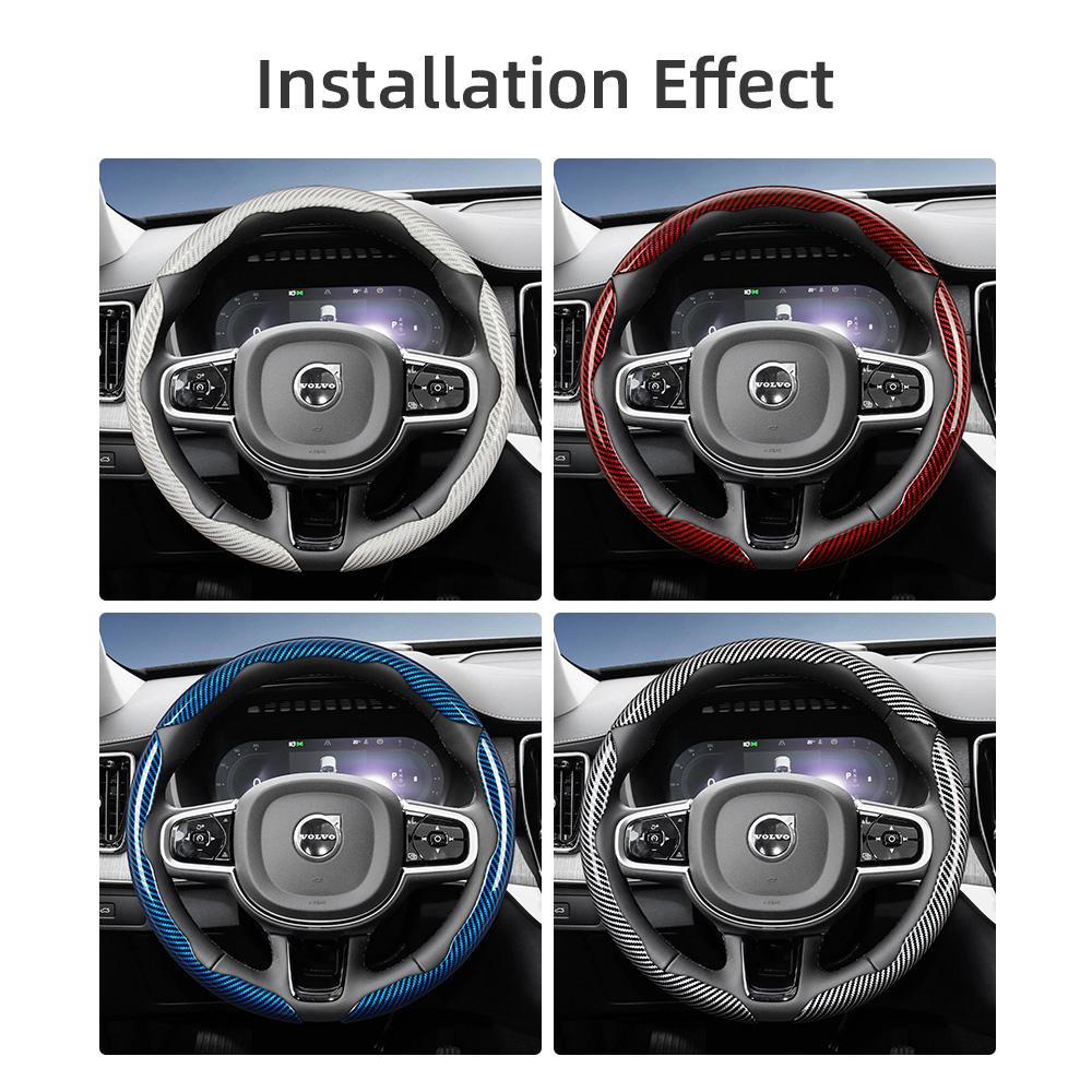 Suitable for Volvo Steering Wheel Cover with Segmented Quick-Release Design, Durable, Compatible with Models Such As Xc60, Xc40, Ex40, Xc90, S60