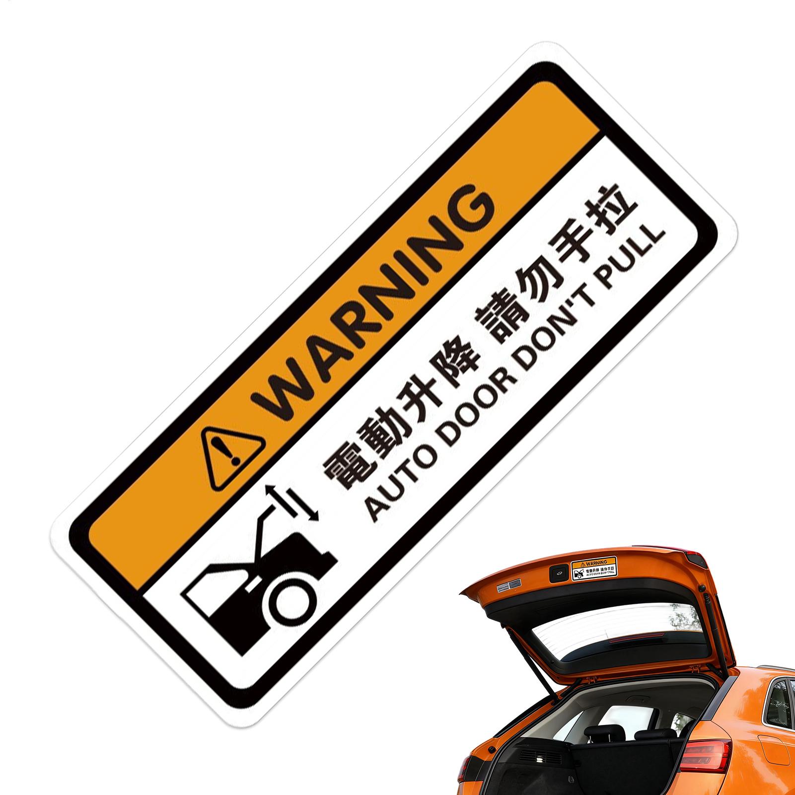 Car Door Sticker Vehicle Tailgate Warning Sticker Auto Door Don t Pull Trunk Warning Sticker PVC Waterproof Reflective Reminder China Mainland