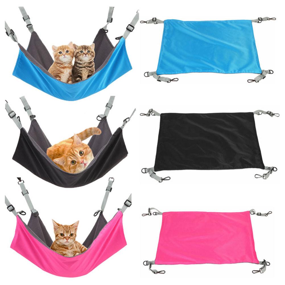Black Waterproof Cat Hammock Sturdy Space Saving Removable Pet Sleeping Mat Eco Friendly Cat Lounger for Cats and Kittens