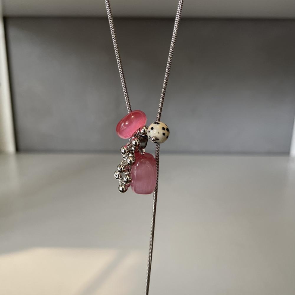 

Модное многоцветное ожерелье в виде шампуров с виноградом, регулируемая длинная длина, веревочная цепочка до ключицы, повседневная цепочка для свитера, подарок