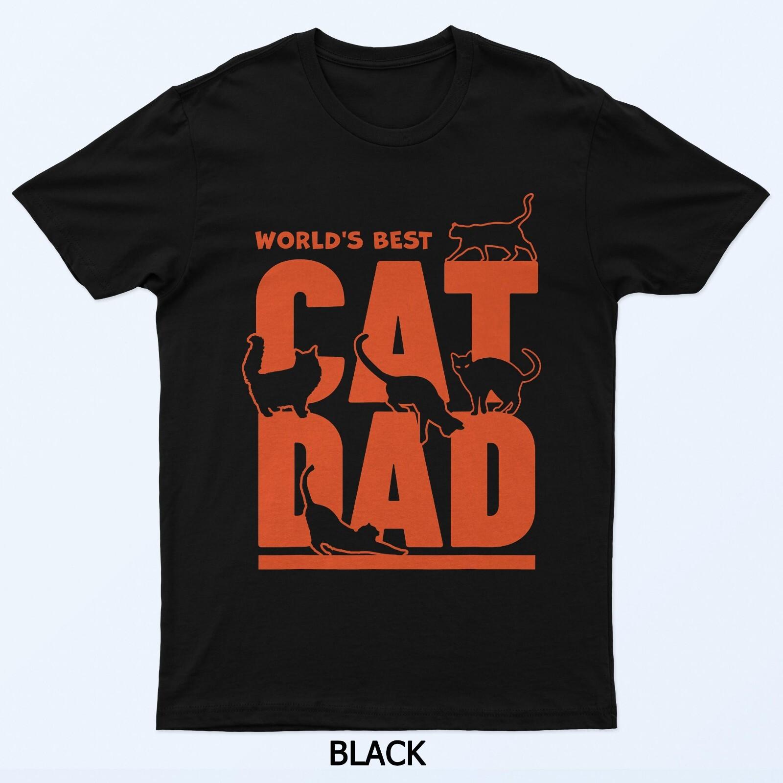 Самая смешная в мире футболка для папы черного кота, семейная 4XL