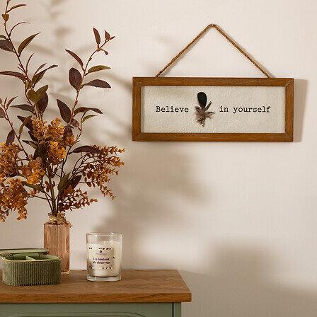 Decorazione Murale Yona 38X15 Cm Con Una Scritta Motivazionale