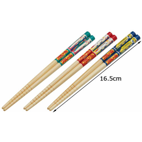 Skater Bamboo Chopsticks, 16.5cm, Set of 3, Plarail 18 ANT2T-A