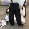 Plus Size Women's High Waist Denim Long Pants - Slimming, Casual, Loose, Cuffed Dad Jeans (200/300 Jin)
