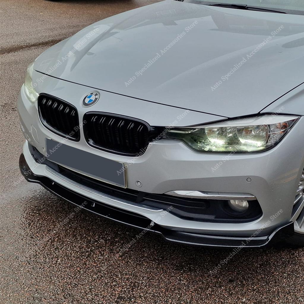 Gloss Black 3pcs Front Bumper Lip Spoiler Splitter Diffuser For Bmw F30 F31 320i 330i 320d Non M Sport 2012-2019 Bodykits Tuning