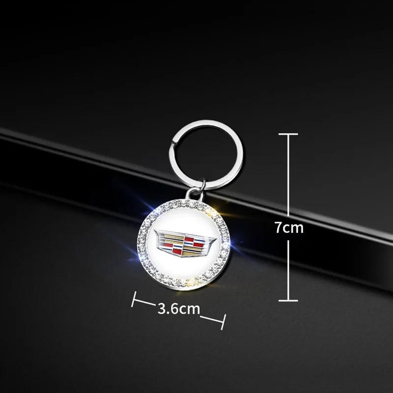 for Cadillac Escalade CTS ATS SRX Deville BLS XT4 XT5 XT6 STS XTS SLR XLR CT4 CT5 CT6 Metal Car Keyring Keychain Auto Decoration